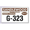 White Reflective Parking Permit (4 3/4"x2 3/4")